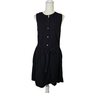 Gap Women's Sleeveless Button-up Shirt Dress Size S Knee Length Belt Pockets